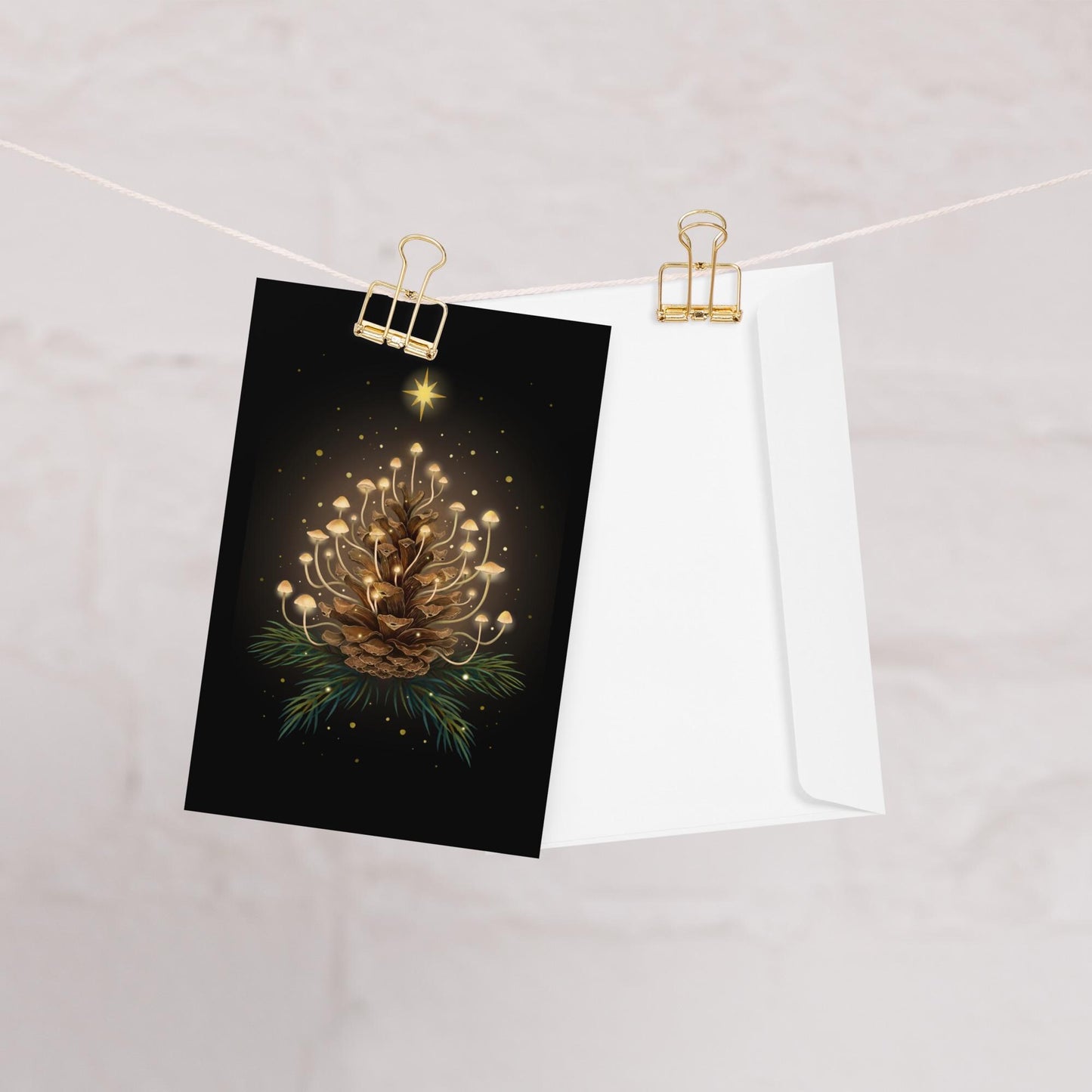 Pack of 3, Cozy & Magical Christmas greeting card