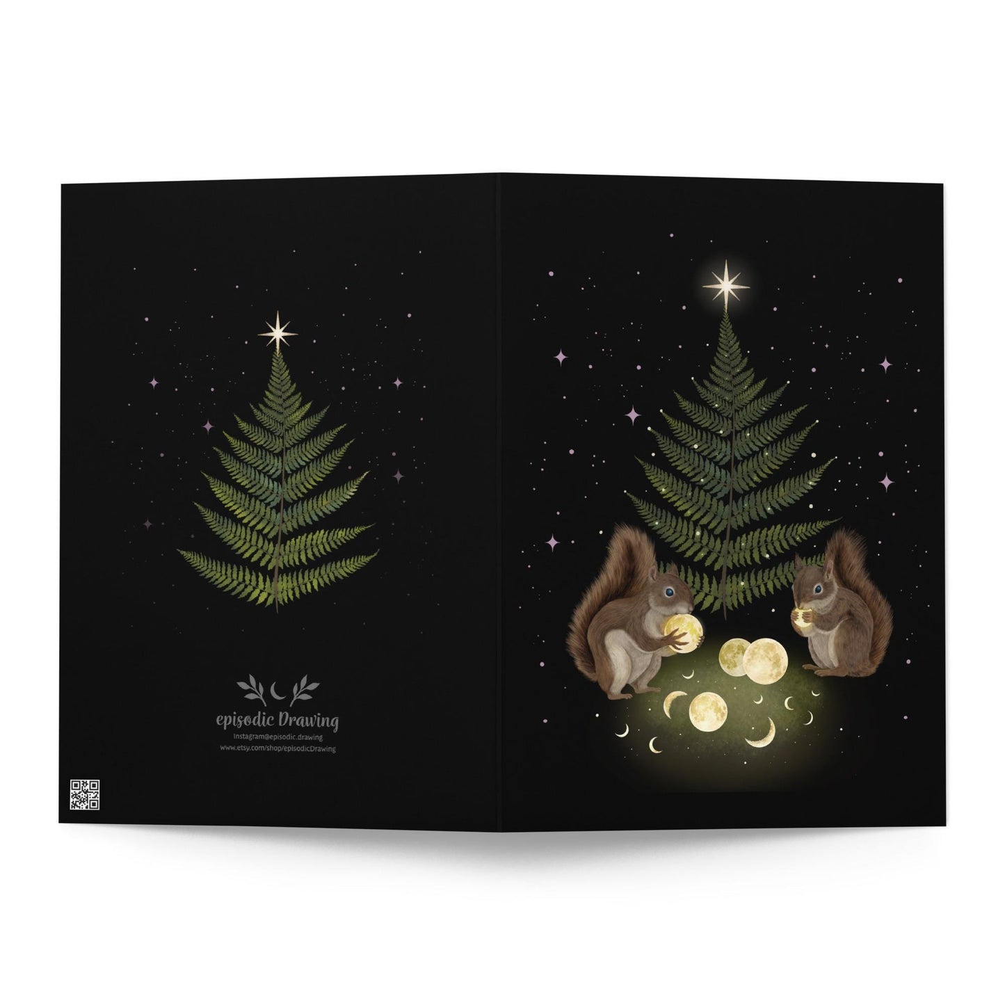 Pack of 3, Cozy & Magical Christmas greeting card