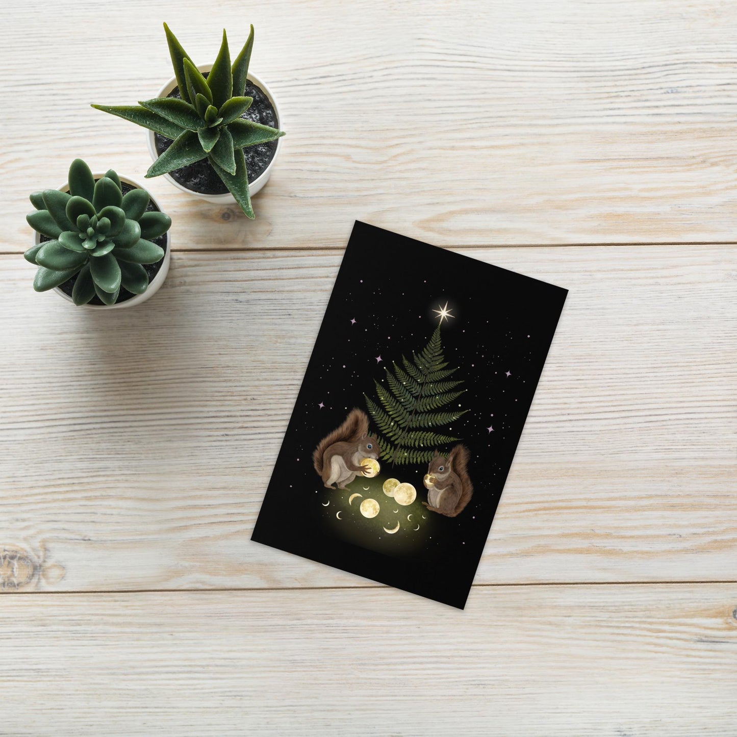 Pack of 3, Cozy & Magical Christmas greeting card